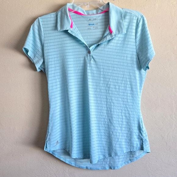 Adidas Climacool Mint Ladies Golf Active Collared Shirt Top Sise Medium - Picture 1 of 9